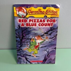 Geronimo Stilton Red Pizzas For A Blue Count Book, Kid Book Reading Age 6+